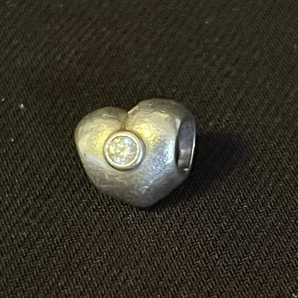 Pandora Heart Charm with Clear Cubic Zirconia – #790134CZ - Picture 2 of 6